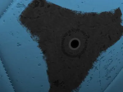 Soccerball blue black Low-poly 3D model