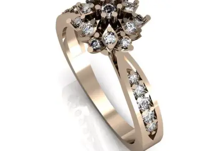 daimond ring 3D print model 3