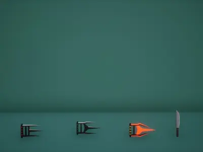 Lowpoly Fantasy Weapons Vol 2 Low-poly 3D model