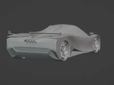 Concept Super Car - Aggressive and Handsome 3D print model