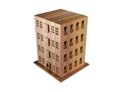 Spectacular Wooden Apartment 3D model