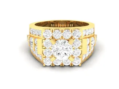 Luxury Diamond Men Ring Jewelry 3D Model 147 3D print model