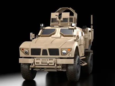 Oshkosh M-ATV Military Vehicle Rigged Low-poly 3D model