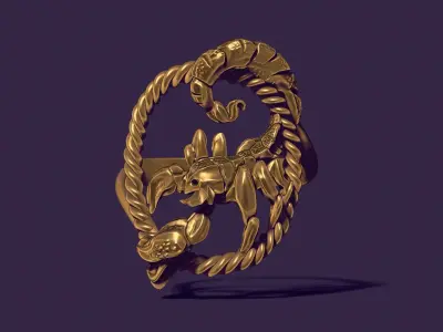 Scorpio ring 3D print model