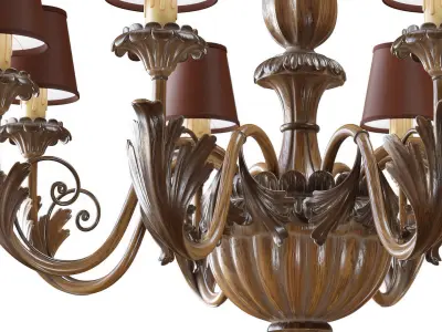 Chandelier Silvano Grifoni 8 lamp 3D model