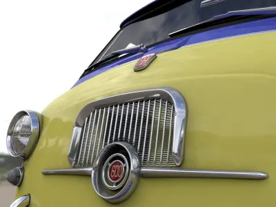 FIAT 600 MULTIPLA CORIASCO PICKUP 1956 3D model