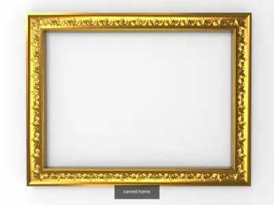 5 carved frames set 3D Model Pack