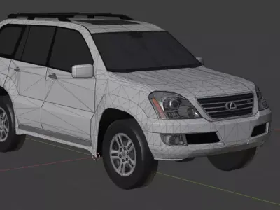 2006-2009 Lexus GX470 3D model Game Ready Low-poly 3D model