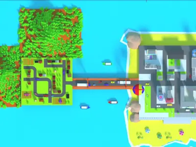 low poly The diverse city  Free low-poly 3D model