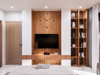 Interior Bedroom Low-poly 3D model