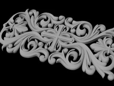Central decor ornament for furniture 3D model 592
