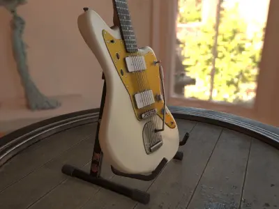 Squier Jazzmaster Electric Guitar Low-poly 3D model