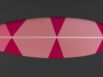 Surfboard Set 3D Model Low-poly 3D model