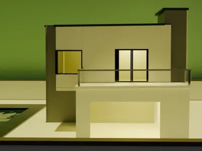 Modern House Low-poly 3D model buy