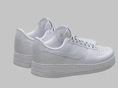 Nike Air Force shoe Low-poly 3D model