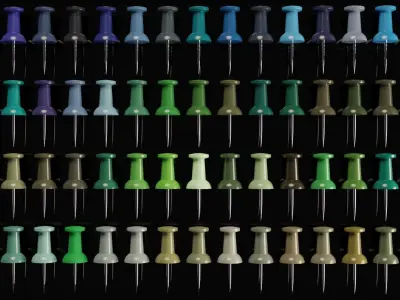 Thumbtack with RAL 3D model