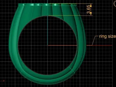 Filigree Diamond ring For Women 3d Printable Model 3D print model