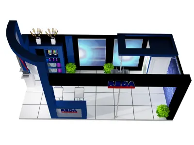  Booth Exhibition Stand a460a 3D model
