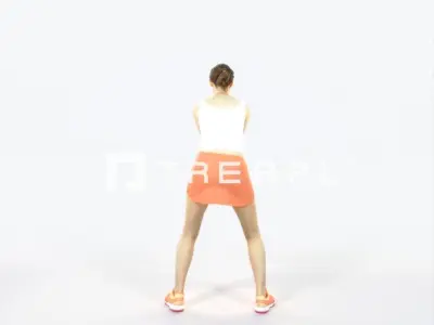 Aspiration 15A Digging Sports Woman Low-poly 3D model