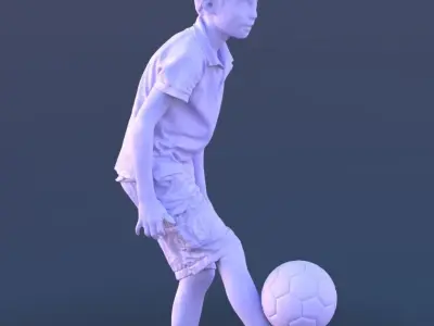 Leo 10190 - Footballer Child Low-poly 3D model