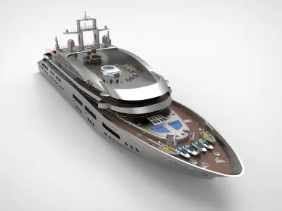 Luxury Yacht G 3D model