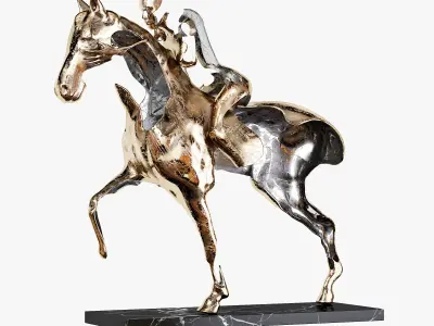 Sculptures of horses 3D model
