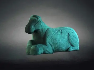 Carving Horse And Marble Stone Horse 3D model