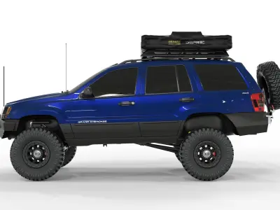 jeep grand Cherokee 2005 overland 4x4  3D model