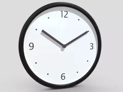 CC0 - Wall Clock 3 Free low-poly 3D model