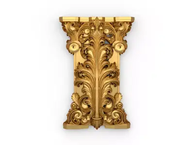 Column capital classic decorative ornament cnc 3d printing 05 3D print model