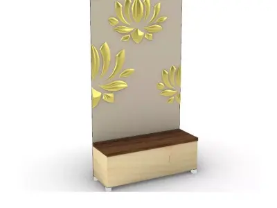 3D LOTUS WALLART 3D model