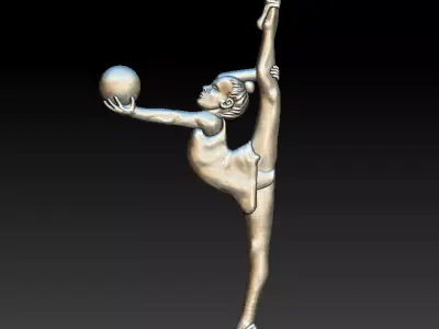 Gymnastic girl 3D print model