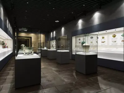 museum Low-poly 3D model buy