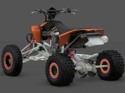  Burst 450FX  High-Speed Off-Road Bike 3D Model Low-poly 3D model