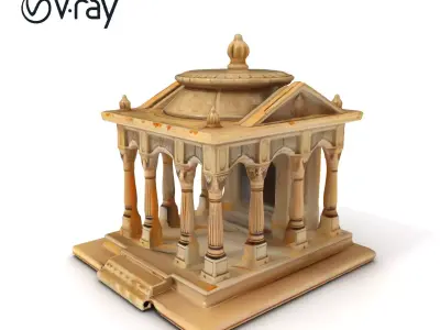 Classical Temple Architecture Model Pack Low-poly 3D model
