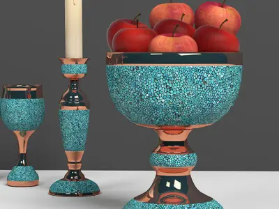 Turquoise Decorative Accessories  3D model