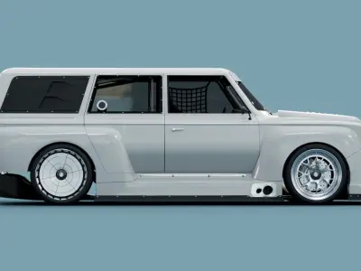 80s 70s Racing SUV 3D model