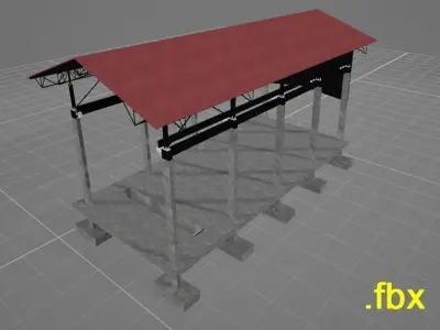 Workshop building 3D model