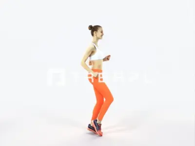 Beauty 03J Running Jogging Sports Woman Low-poly 3D model