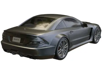 Mercedes SL65 Black Series Low-poly 3D model