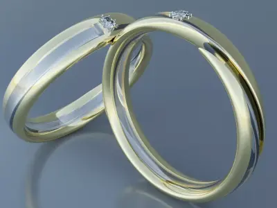 Gold Ring Jewelry 3D print model
