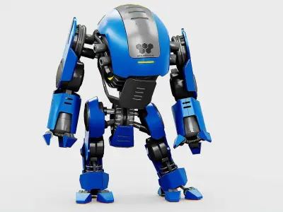 NEMO FIGHTER BOT Rigged for Unreal Engine - Unity - MIXAMO 3D model