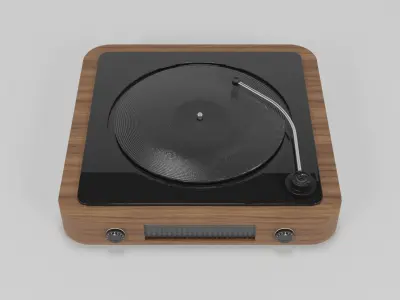 Modern Vinyl Player Low-poly 3D model