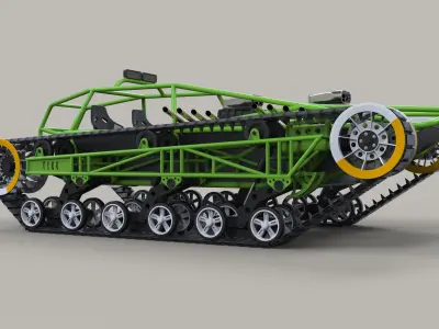 Concept tracked vehicle 3D model