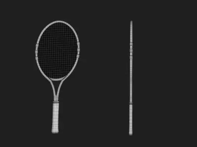 racket Low-poly 3D model