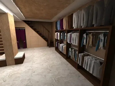 clothing store 3D model