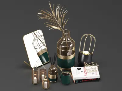 Luxury Decorative Set 3D model