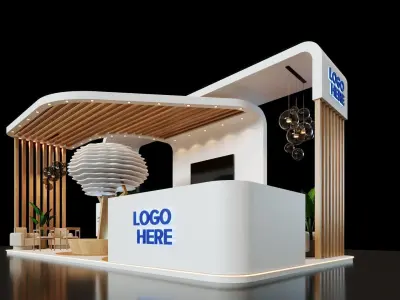 Exhibition Stand - 10m x 5m 3D model - 50m 3D model