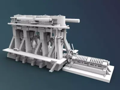 Steam Engine Ship 3D print model