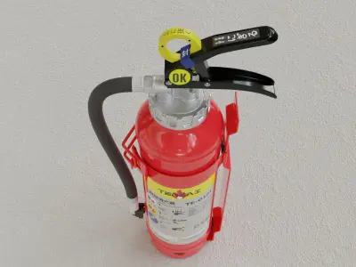 Japanese Car Extinguisher 415mm 3D model